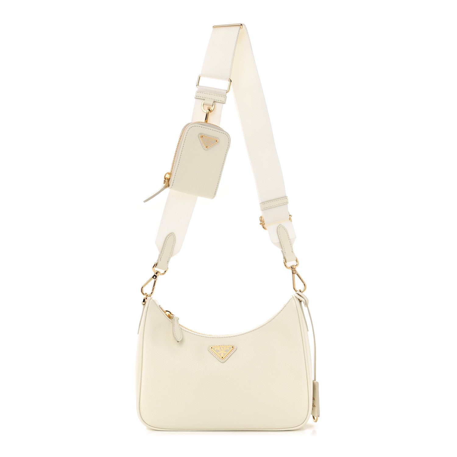 Prada Saffiano Re-Edition 2005 Shoulder Bag White 1 of 12