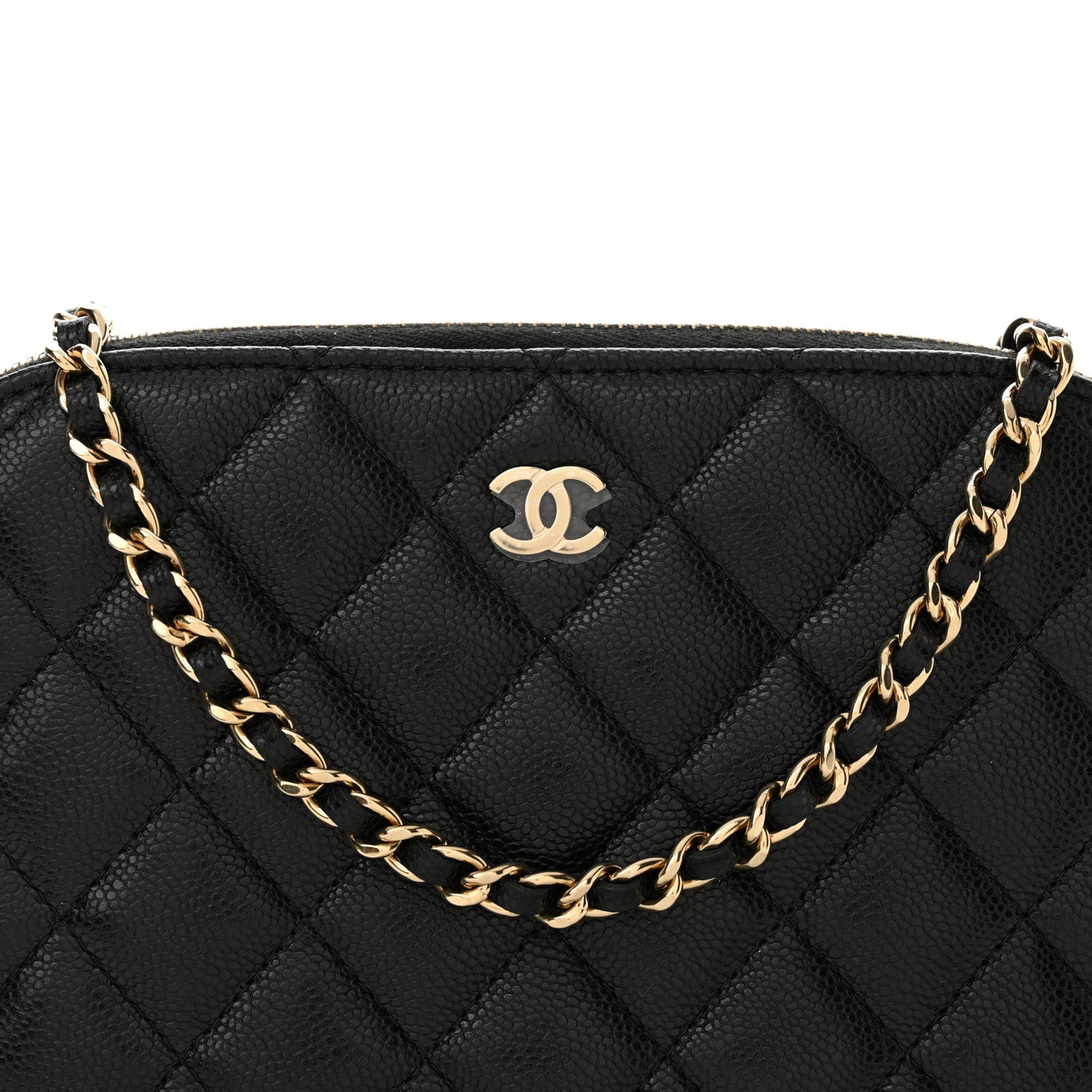 Chanel Caviar Quilted Classic Clutch With Chain Black 8 of 12