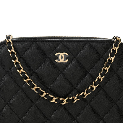 Chanel Caviar Quilted Classic Clutch With Chain Black 8 of 12