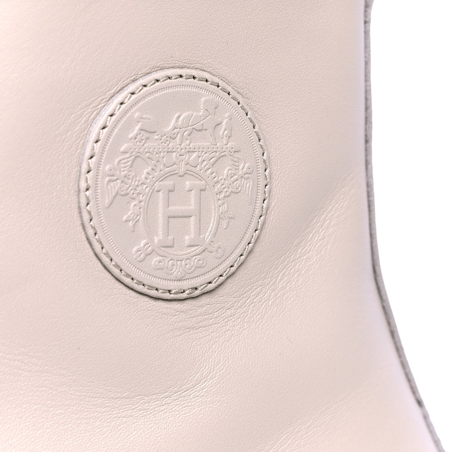 Calfskin Bridge Ankle Boots 40 Beige Grege