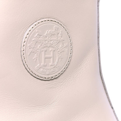 Hermes Calfskin Bridge Ankle Boots 40 Beige Grege 5 of 5