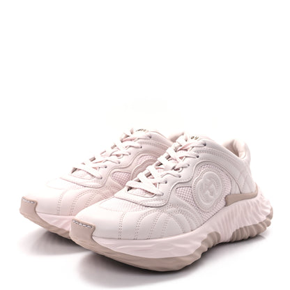 Gucci Calfskin Interlocking G Ripple Womens Platform Sneakers 39 Light Pink 3 of 10