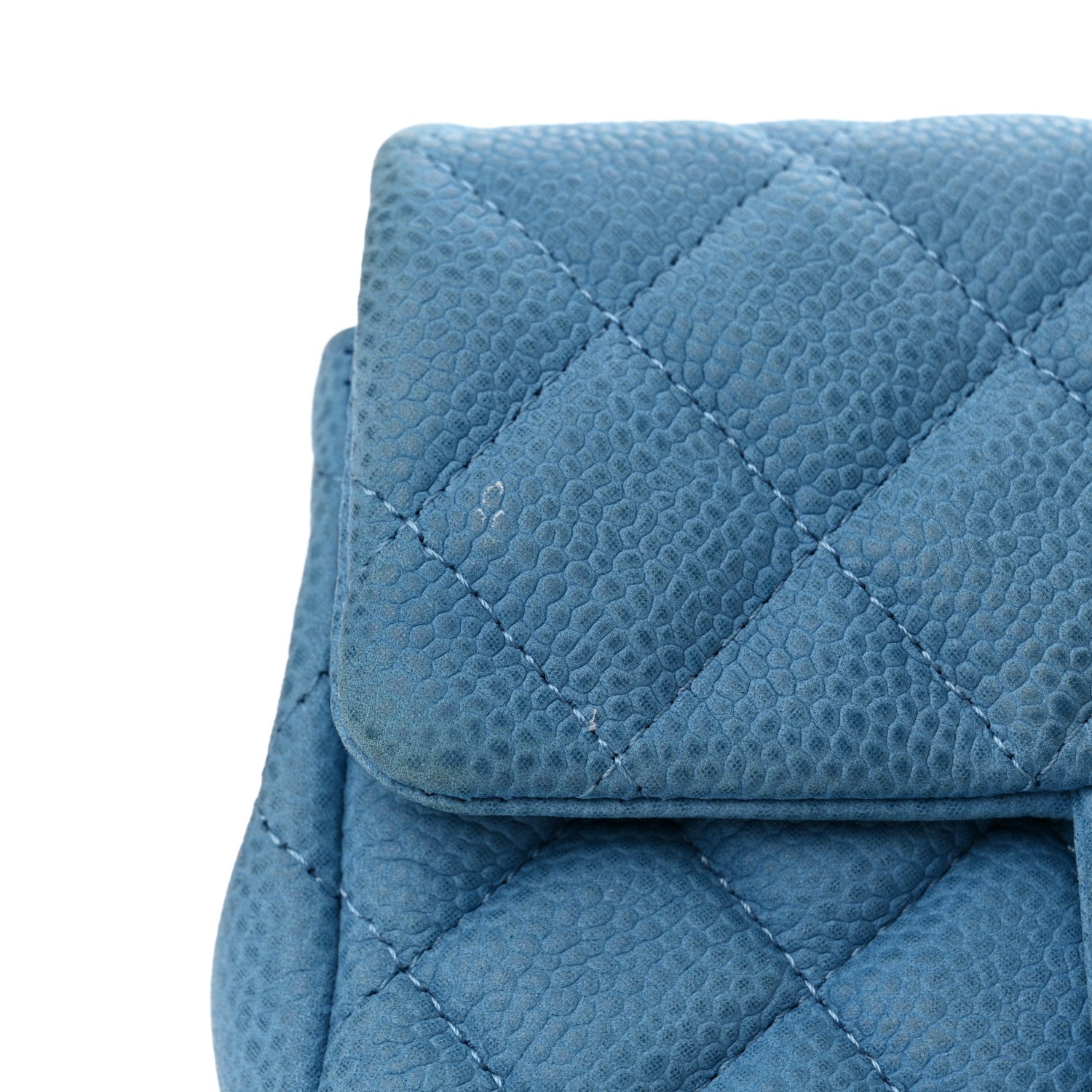 Chanel Iridescent Caviar Quilted Extra Mini Flap Light Blue 16 of 16