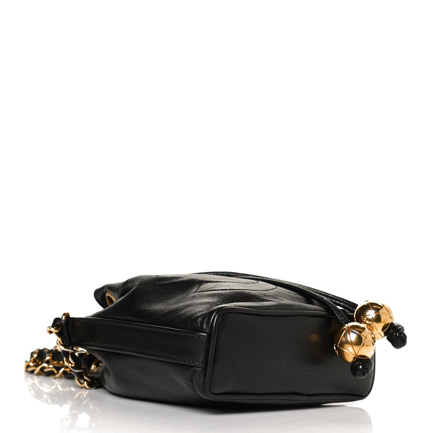 Chanel Lambskin Mini CC Drawstring Bag Black 4 of 12