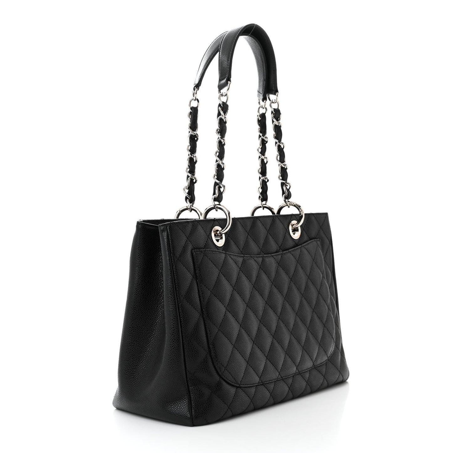 Caviar Quilted Grand Shopping Tote GST Black