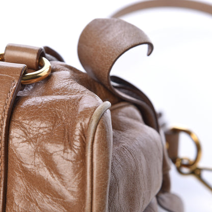 Miu Miu Vitello Lux Mini Bow Bag Brown 17 of 18