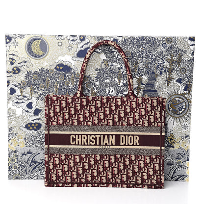 Christian Dior Oblique Medium Book Tote Burgundy Multicolor 9 of 9