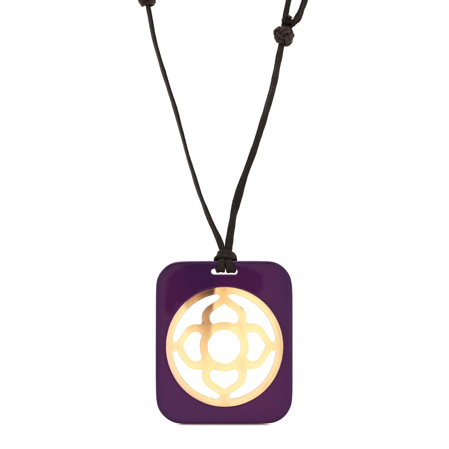 Hermes Buffalo Horn Lacquer Lift Necklace 1 of 4