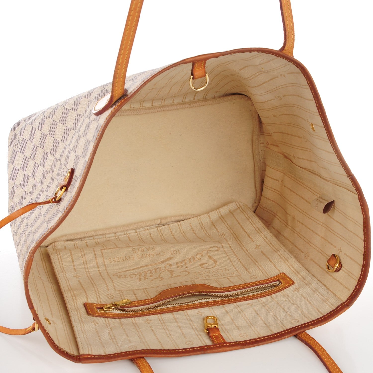 Louis Vuitton Damier Azur Neverfull MM 8 of 8