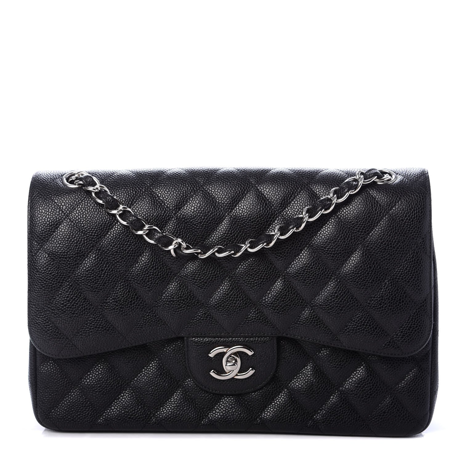 Chanel Caviar Quilted Jumbo Double Flap Black 1 of 11