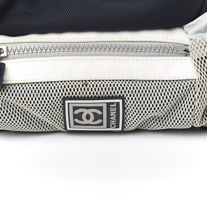 Chanel Nylon Mesh Sport Belt Bag Navy White 11 of 11