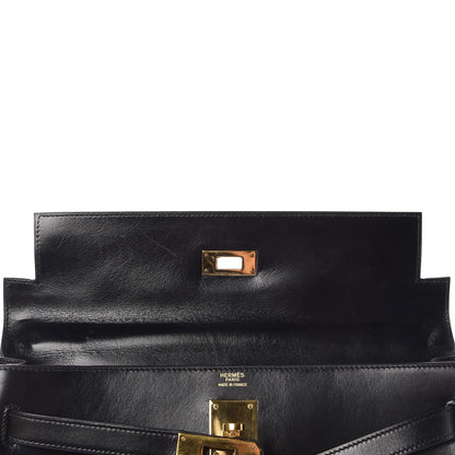 Hermes Box Kelly Retourne 32 Black 8 of 39