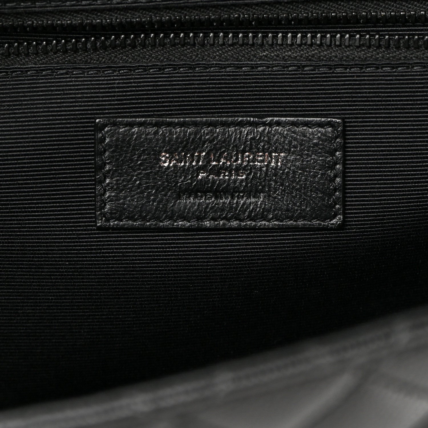 Saint Laurent Grain De Poudre Textured Mixed Matelasse Large Triquilt Monogram Monochrome Satchel Black 6 of 13