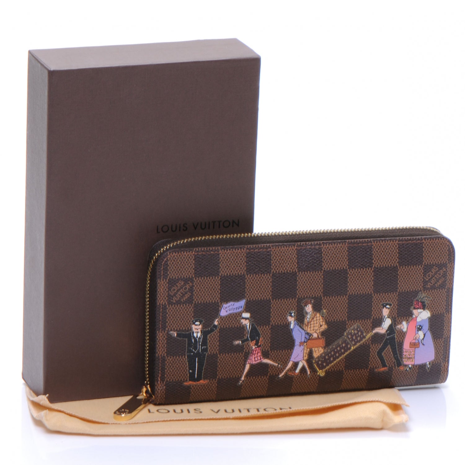 Louis Vuitton Damier Ebene Illustre Zippy Wallet Violet 5 of 8