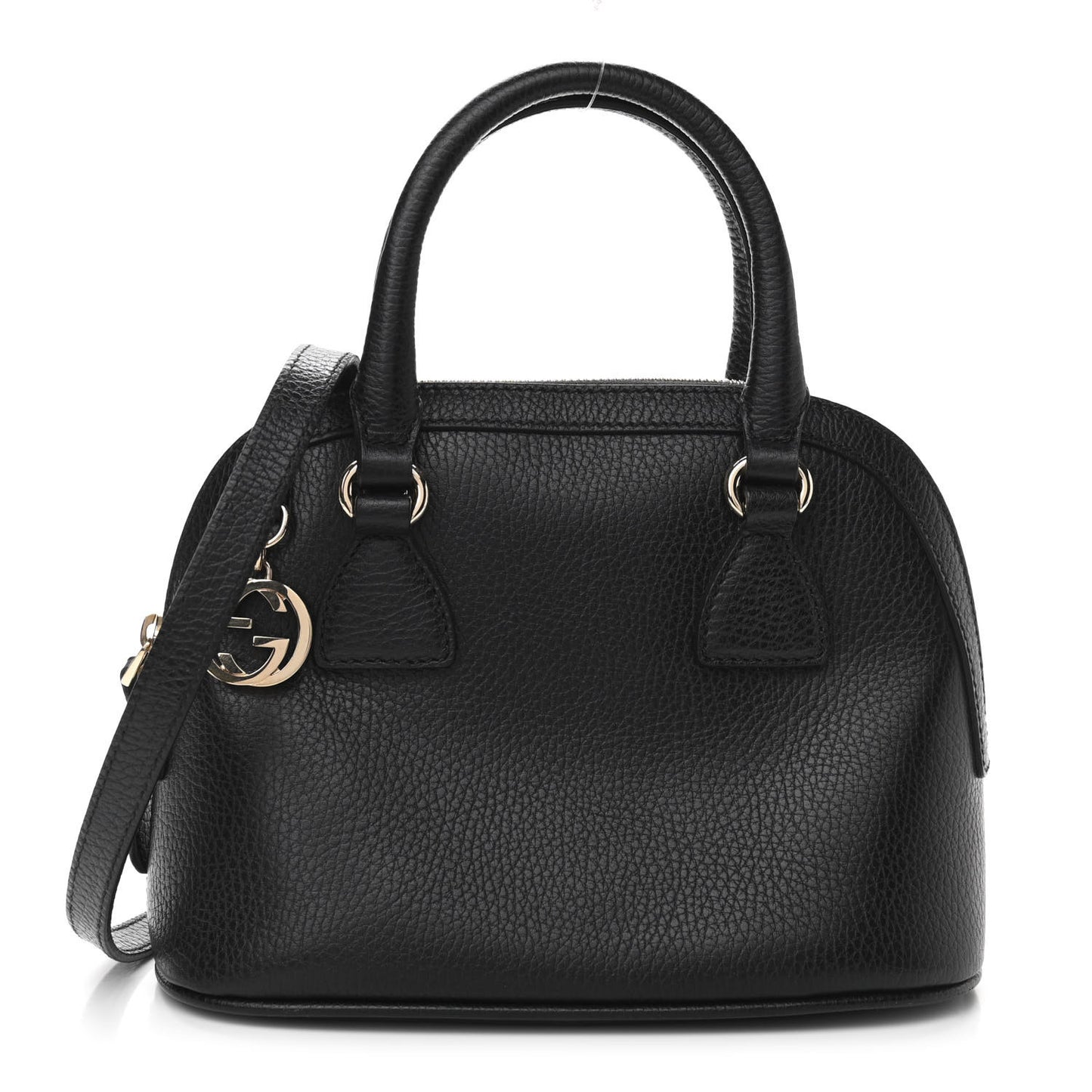 Dollar Calfskin Small GG Charm Dome Bag Black