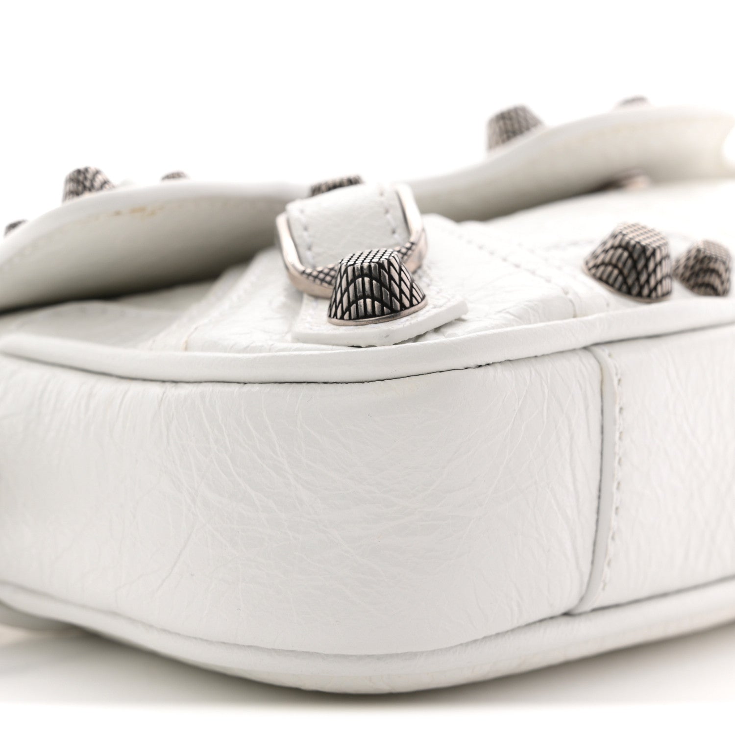 Balenciaga Agneau Arena Le Cagole Sling Bag XS Optic White 9 of 11