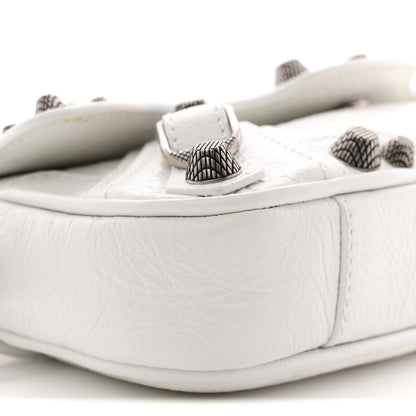 Balenciaga Agneau Arena Le Cagole Sling Bag XS Optic White 9 of 11