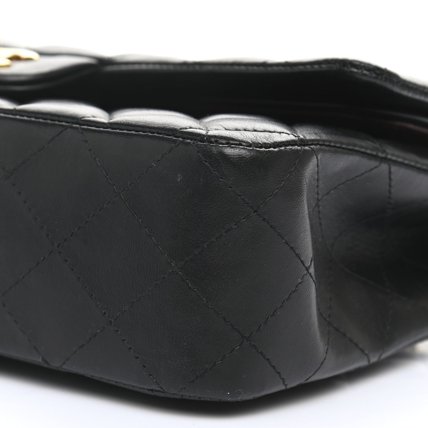 Chanel Lambskin Quilted Medium Double Flap Black 10 of 11