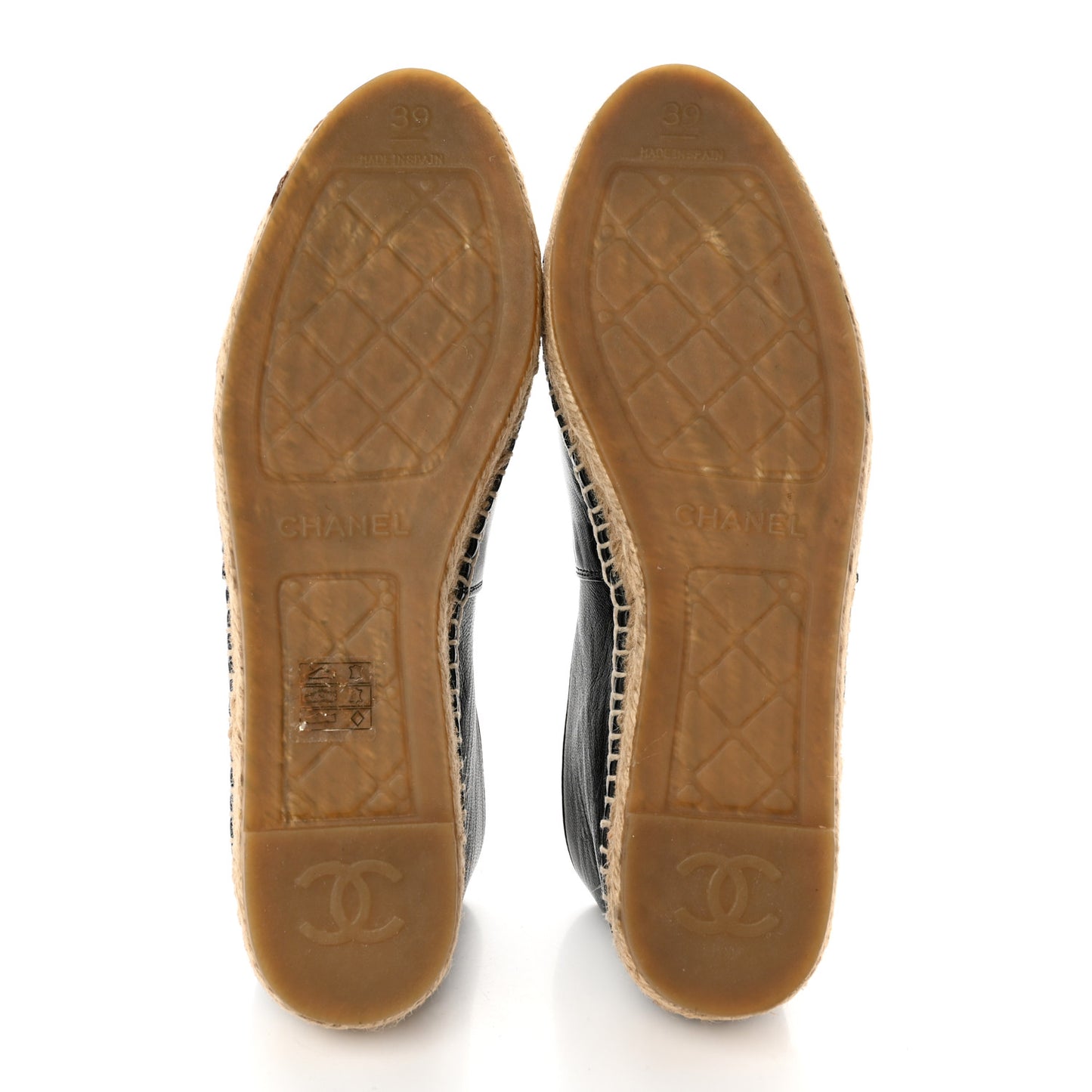 Lambskin CC Espadrilles 39 Black