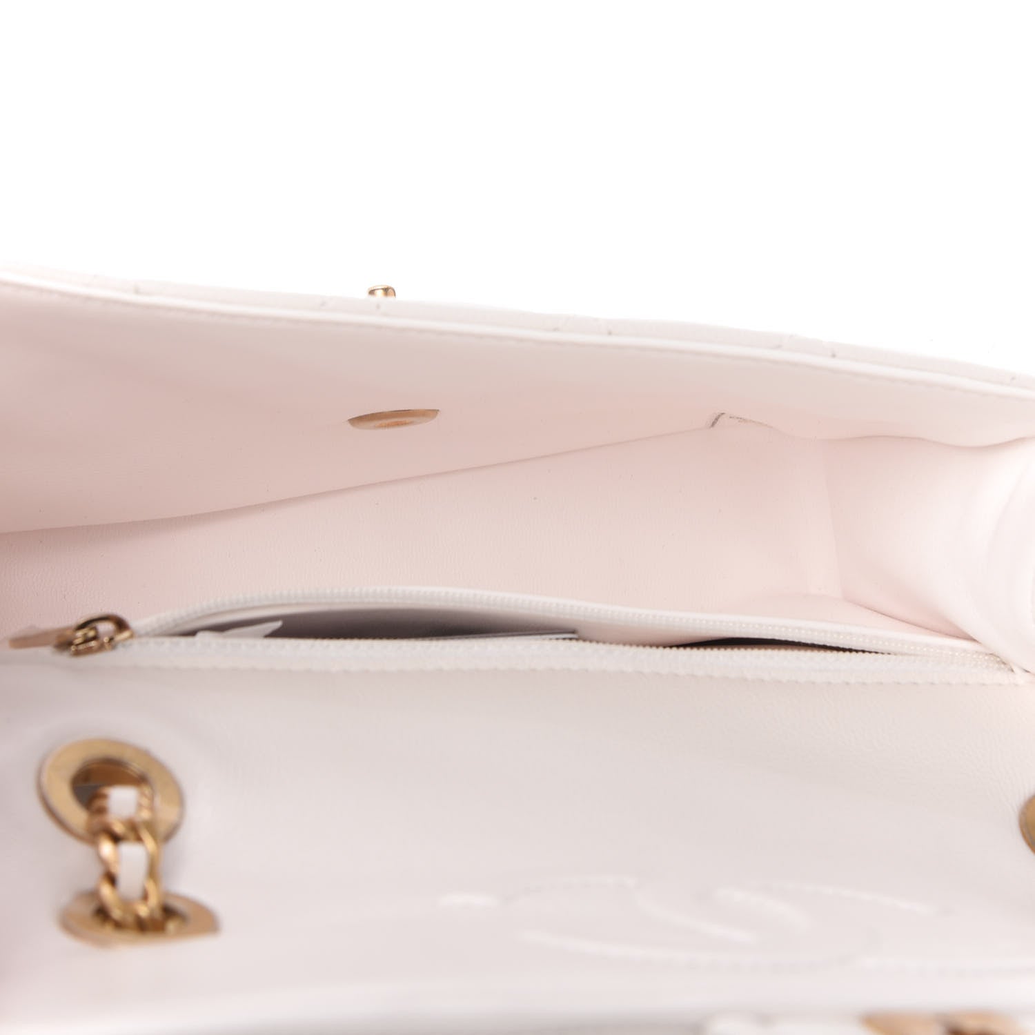 Chanel Caviar Quilted Medium Sweet Classic Flap White 5 of 11