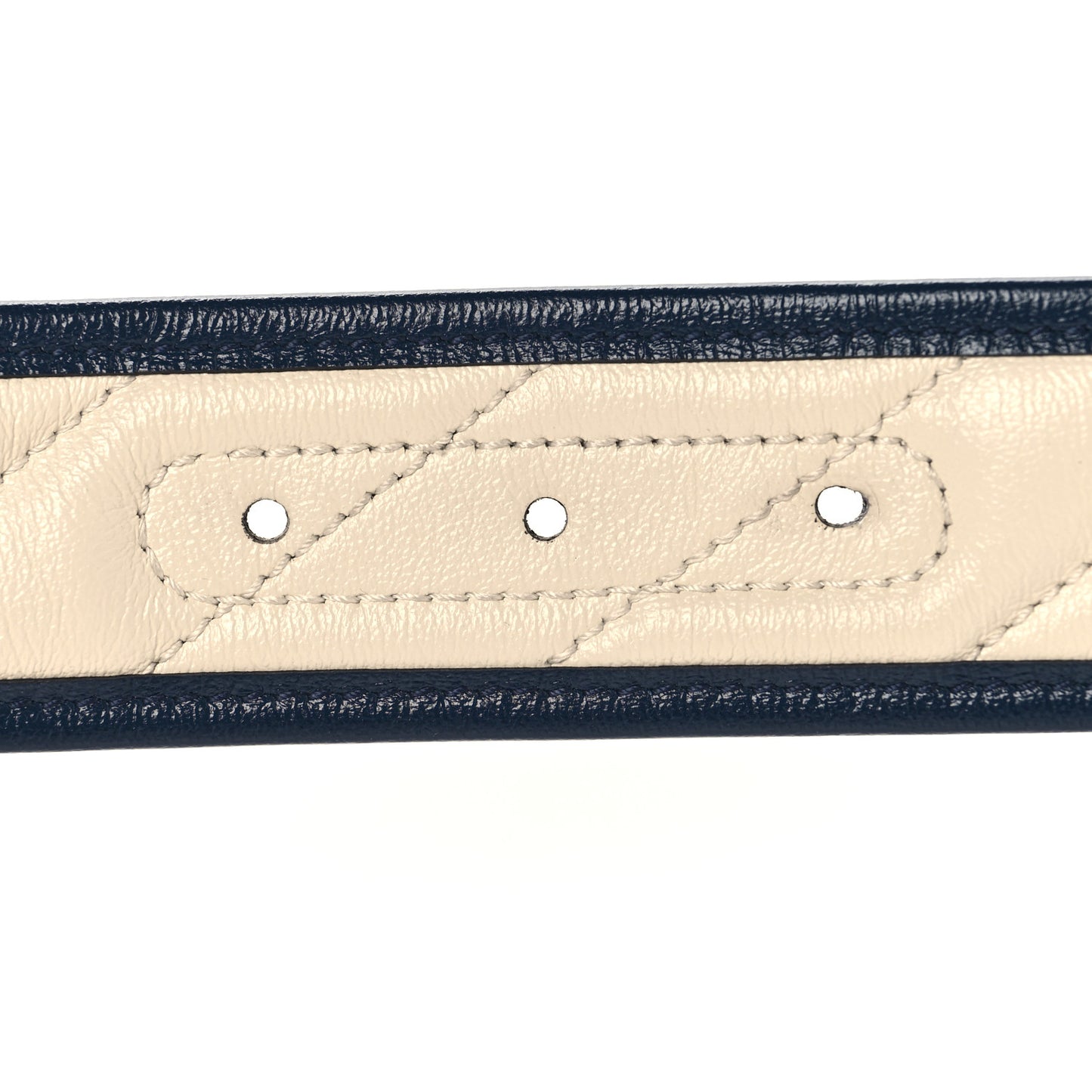 Azalea Calfskin Matelasse Diagonal Torchon Double G 40mm Belt 75 30 Mystic White Blue Agata 75/30 Mystic White Blue Agata
