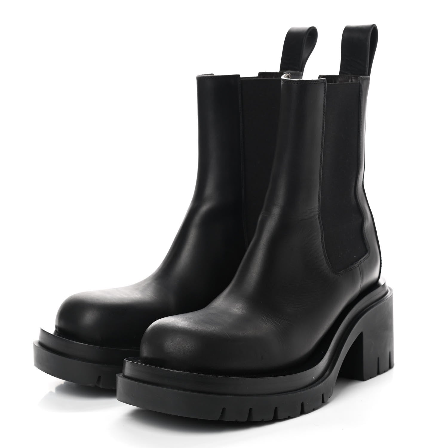 Bottega Veneta Calfskin The Lug Chelsea 30/70mm Boots 37 Black 3 of 9
