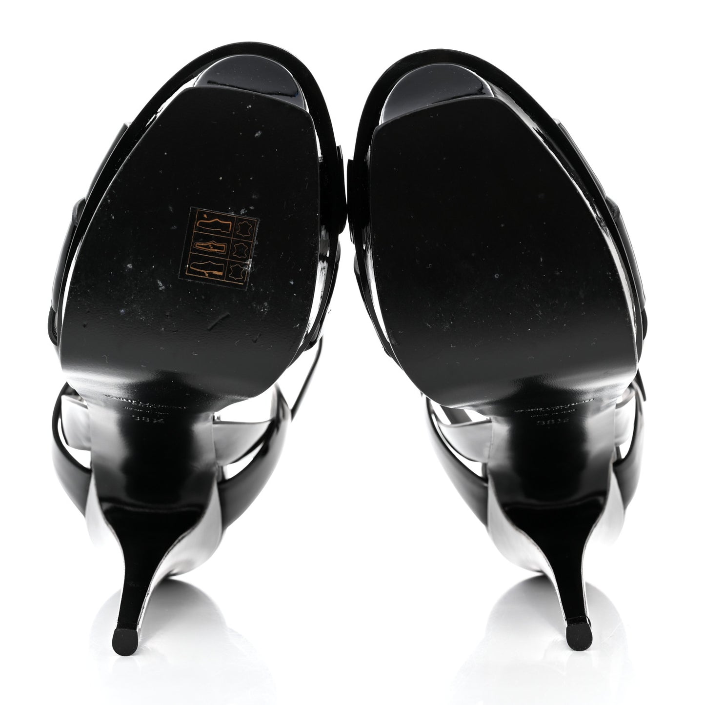 Patent Tribute 105 Platform Sandals 38.5 Black