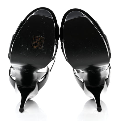 Saint Laurent Patent Tribute 105 Platform Sandals 38.5 Black 5 of 8