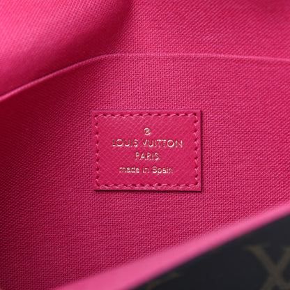 Louis Vuitton Monogram 2021 Christmas Animation Hollywood Pochette Felicie Chain Wallet Fuchsia 7 of 8