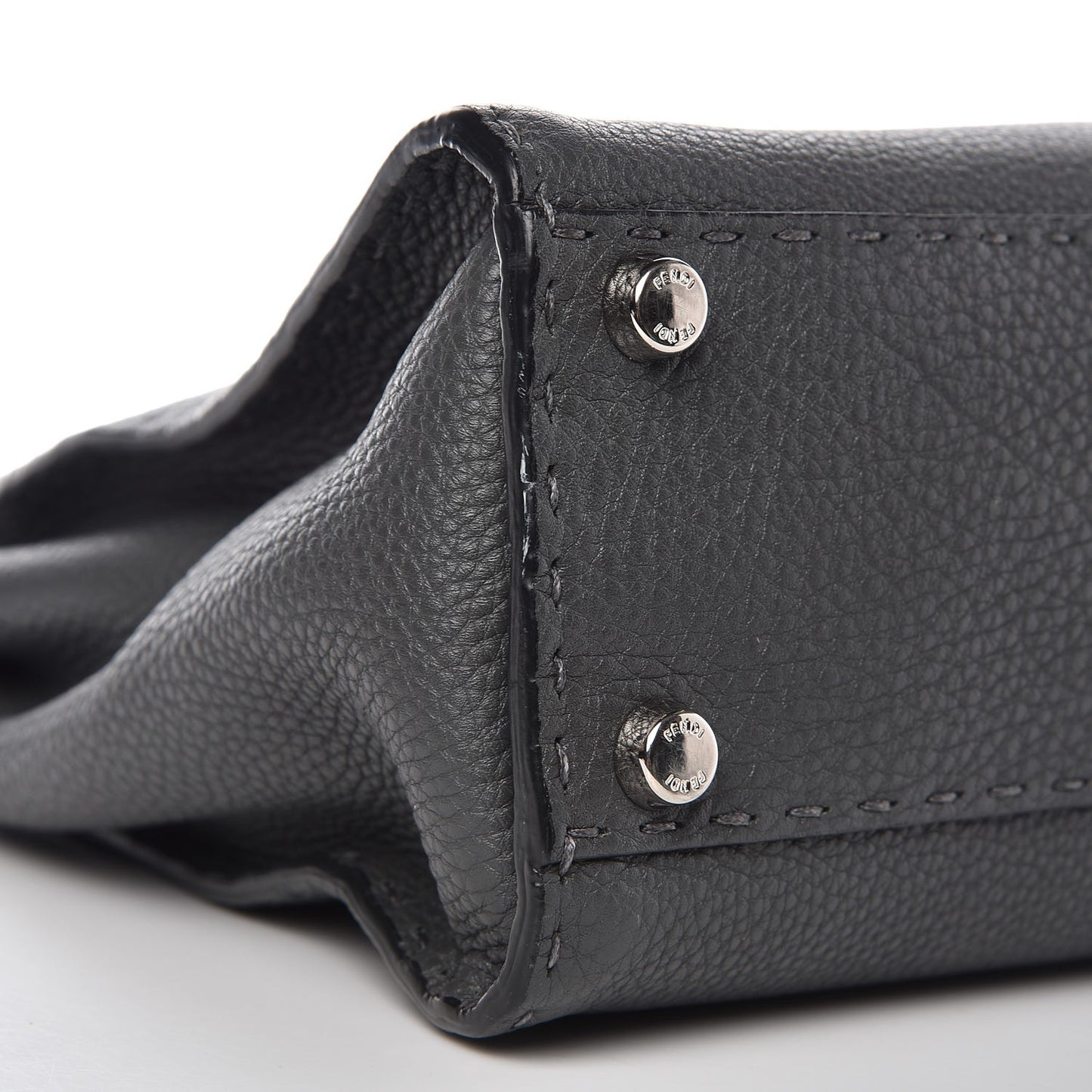Cuoio Romano Selleria Bi-Color Medium Peekaboo Iconic Satchel Asfalto Latte