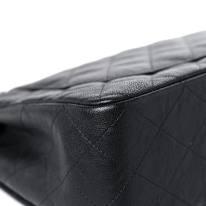 Chanel Crumpled Calfskin Quilted Jumbo Double Flap So Black 10 of 19