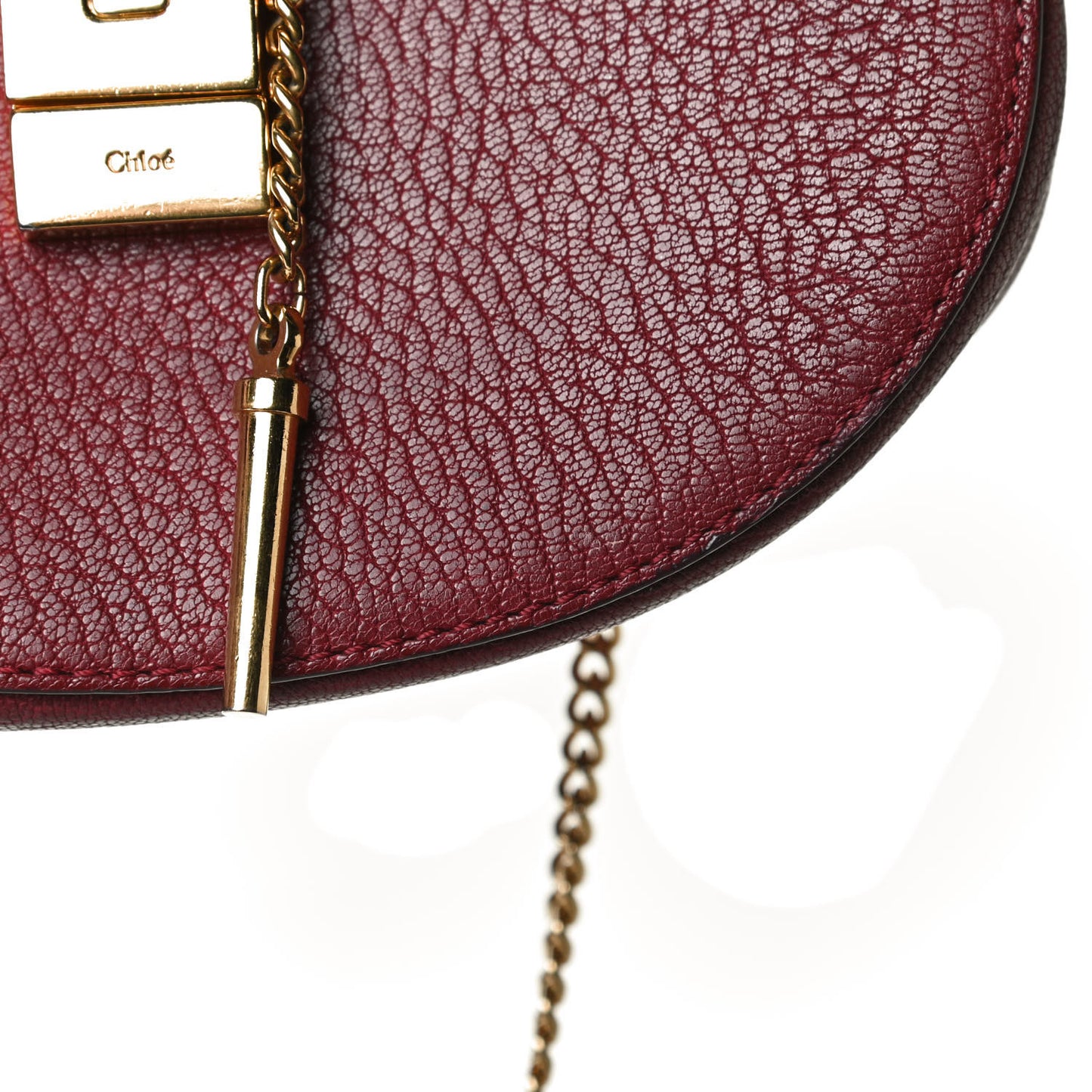 Grained Lambskin Mini Drew Shoulder Bag Sienna Red