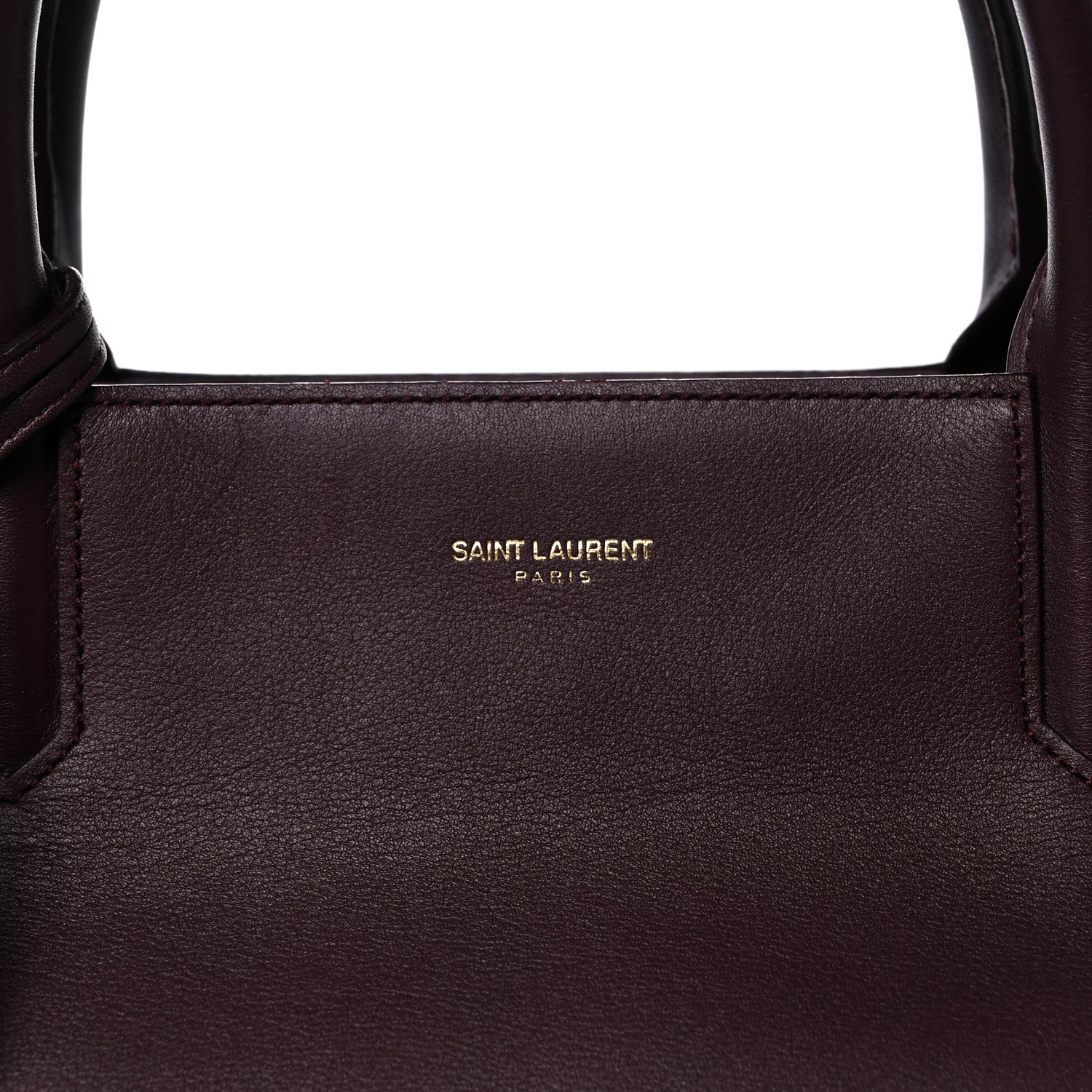 Saint Laurent Calfskin Medium Rive Gauche Cabas Bordeaux 8 of 14