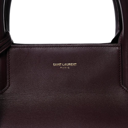 Saint Laurent Calfskin Medium Rive Gauche Cabas Bordeaux 8 of 14