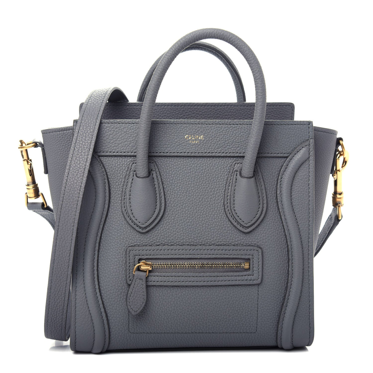 Celine Baby Drummed Calfskin Nano Luggage Kohl 1 of 10