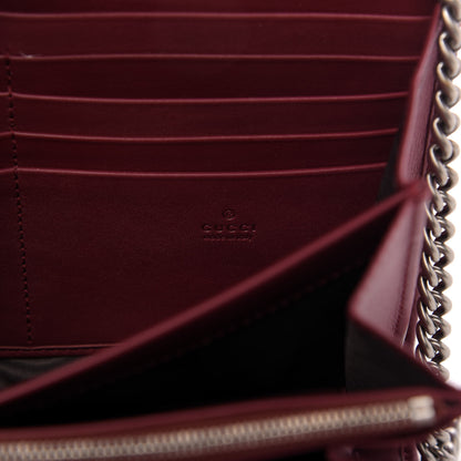 Gucci Velvet GG Monogram Mini Dionysus Chain Wallet Red Cipria 8 of 9