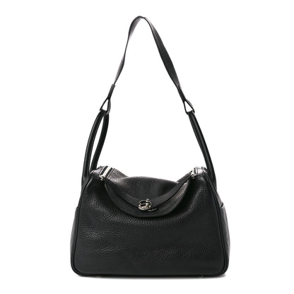 Hermes Taurillon Clemence Lindy 30 Black 1 of 13