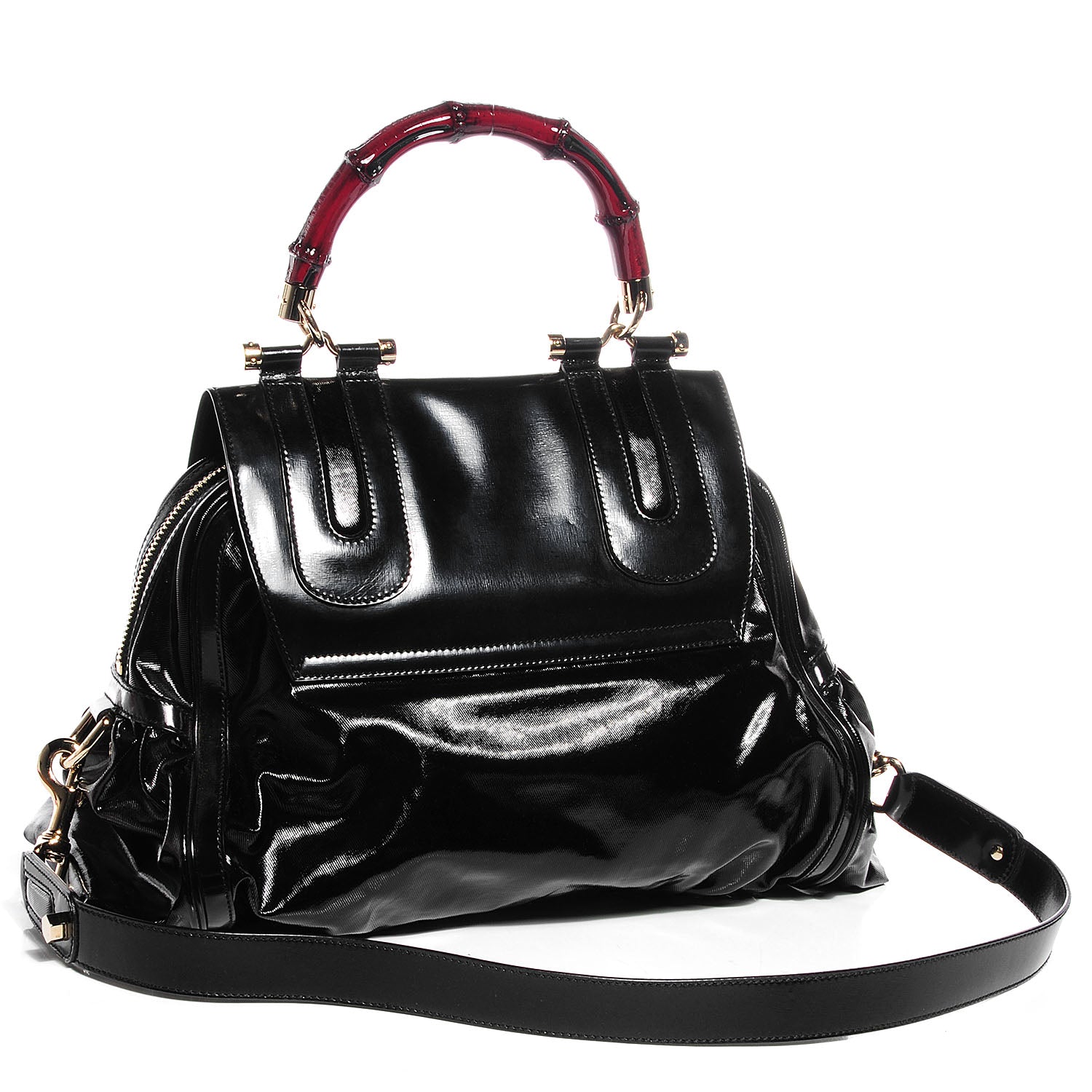 Gucci Dialux Pop Bamboo Handle Tote Black 3 of 9