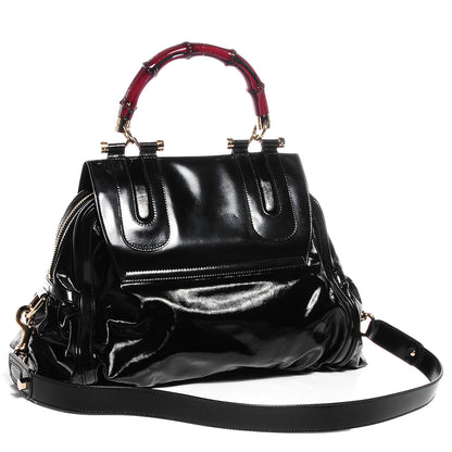 Gucci Dialux Pop Bamboo Handle Tote Black 3 of 9