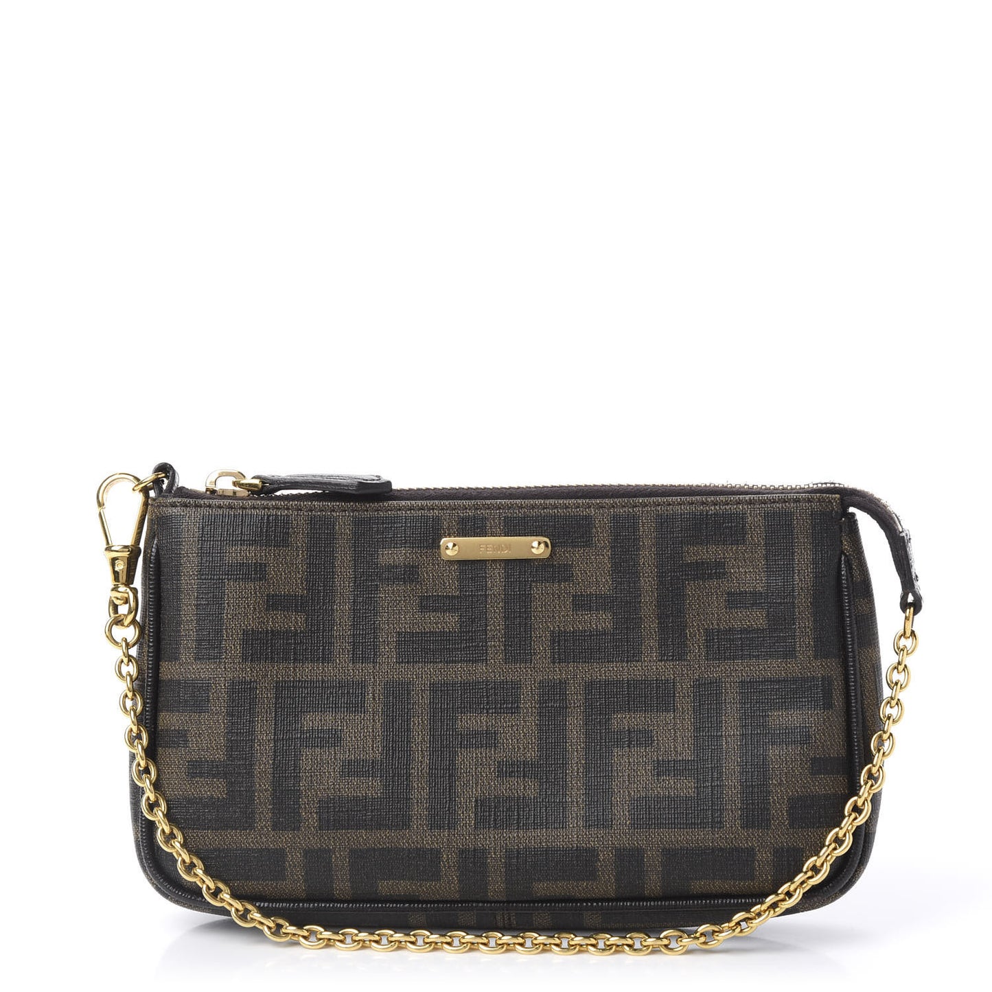 Zucca Spalmati Vitello Elite Pochette Tobacco Ebano