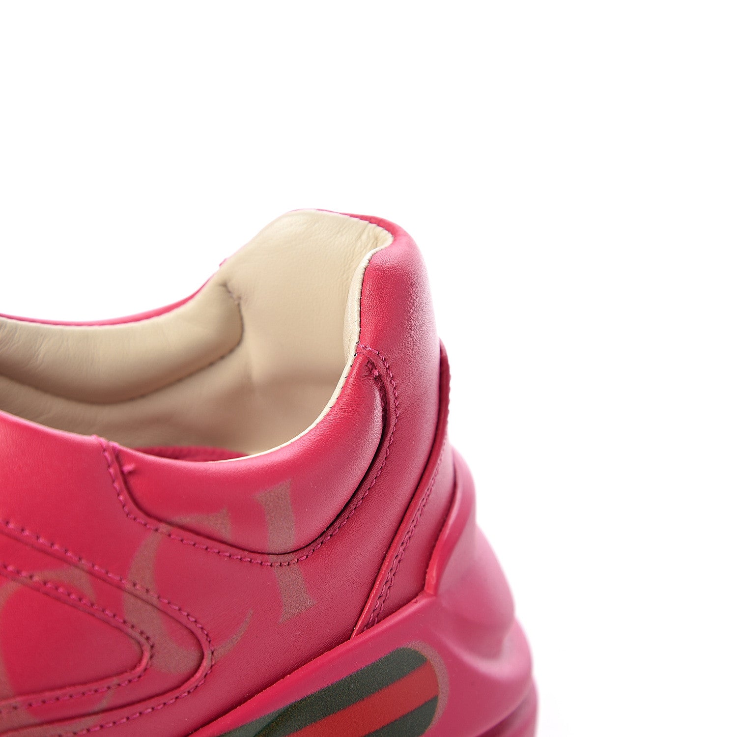 Gucci Calfskin Logo Womens Rhyton Sneakers 40 Box Pink 9 of 11