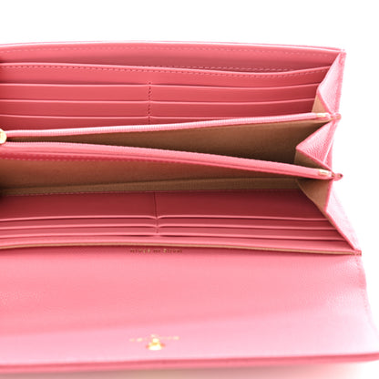 Chanel Caviar Quilted Textured CC Long Flap Wallet Pink 5 of 8