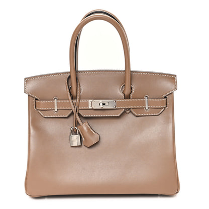 Hermes Tadelakt Birkin 30 Etoupe 1 of 11