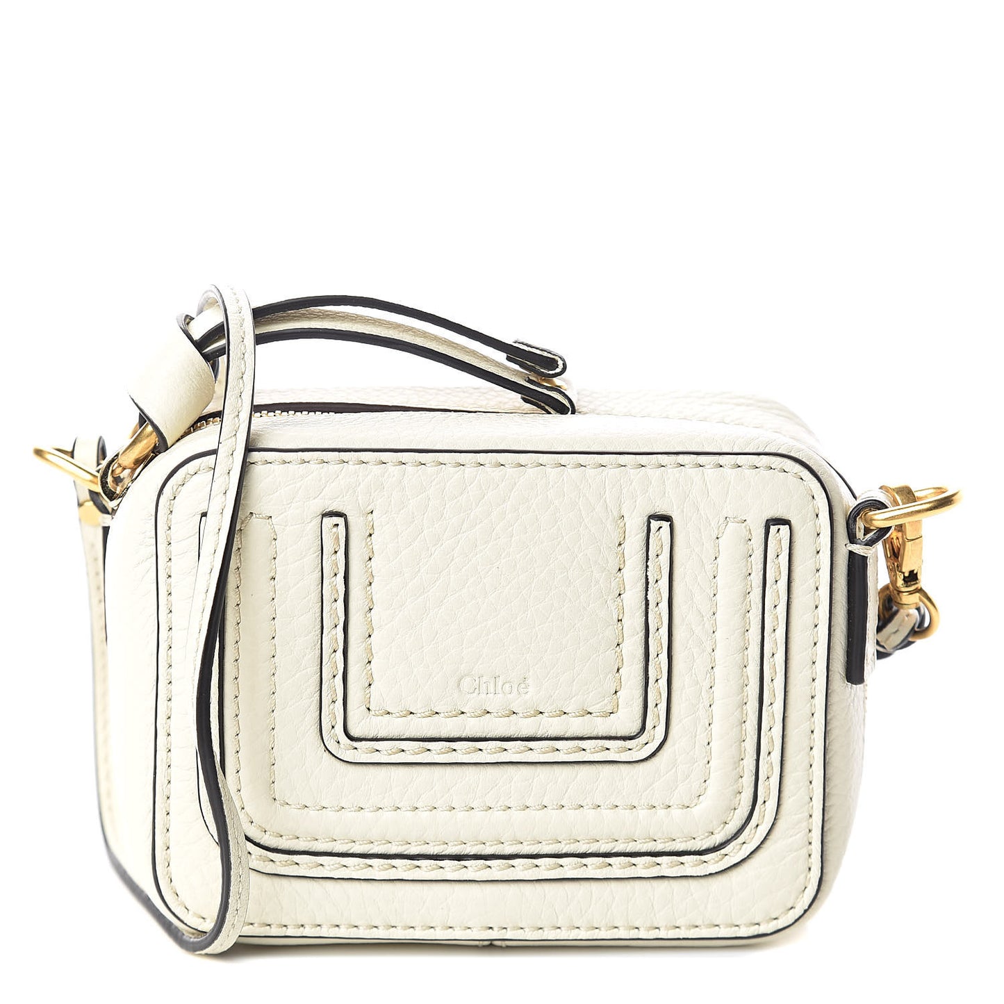 Calfskin Mini Marcie Crossbody Bag Natural White