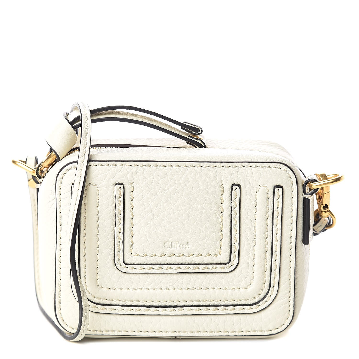 Chloe Calfskin Mini Marcie Crossbody Bag Natural White 1 of 8