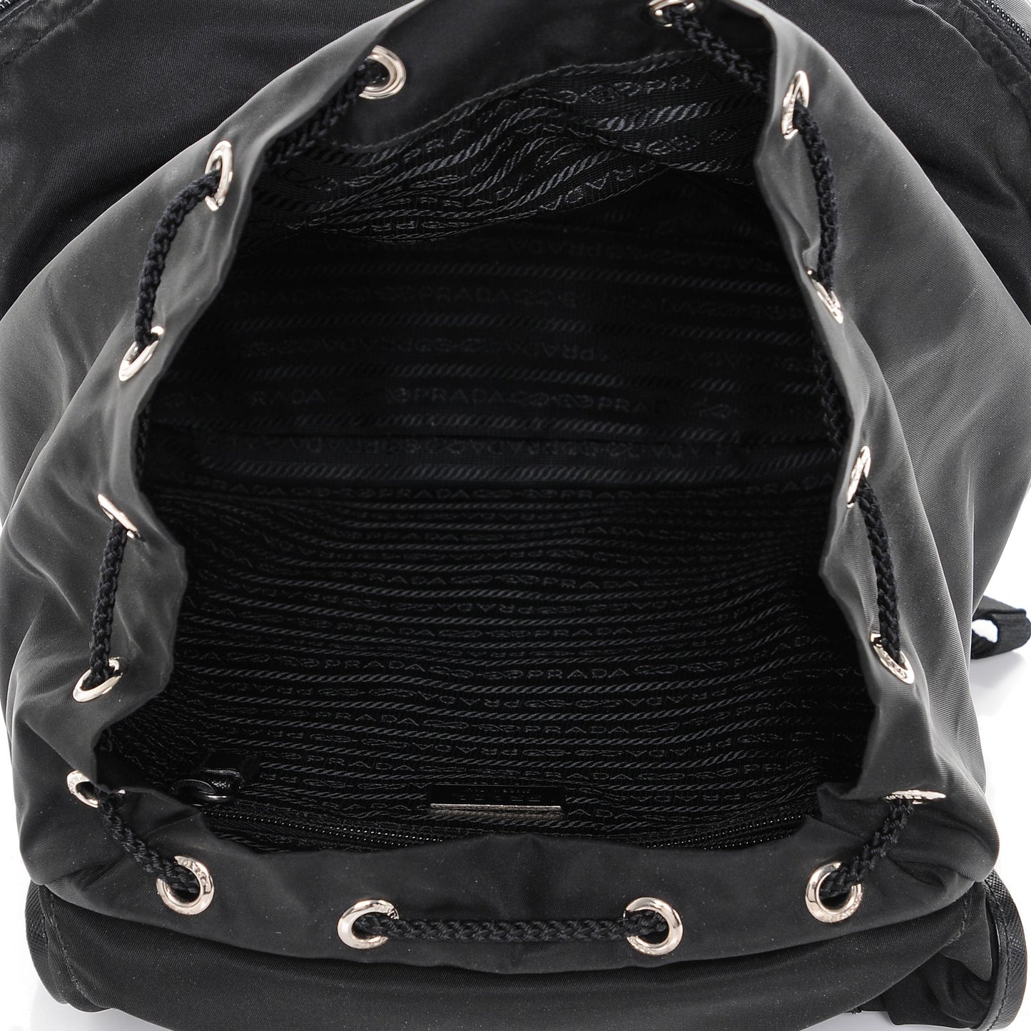 Nylon Vela Single Buckle Backpack Black