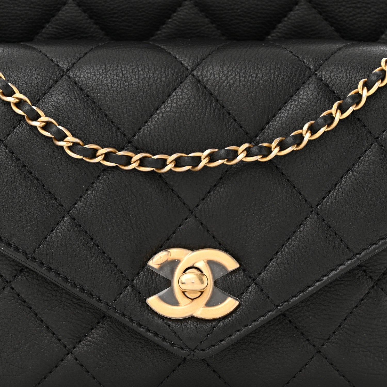 Chanel Calfskin Quilted Carry With Chic Flap Waist Bag With Chain Black 8 of 10
