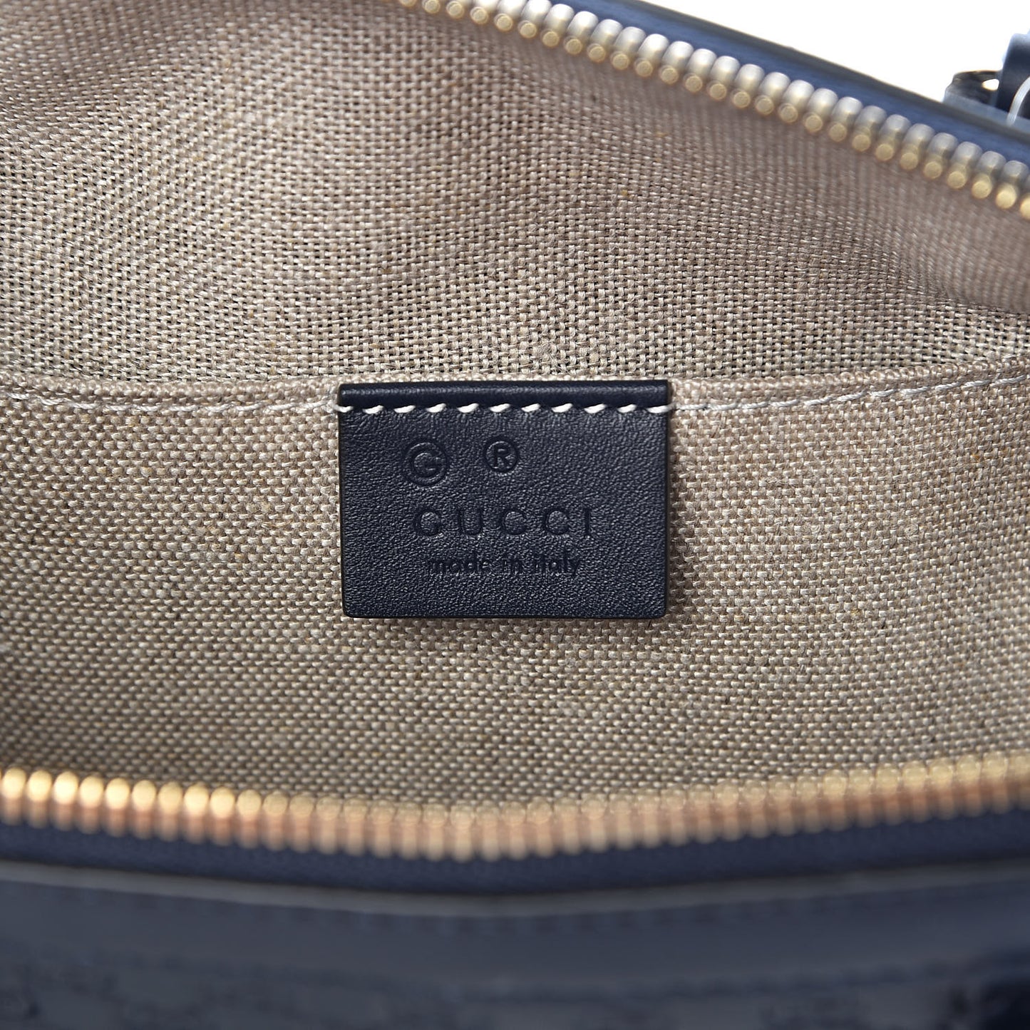 Soft Microguccissima Mini Dome Bag Blue