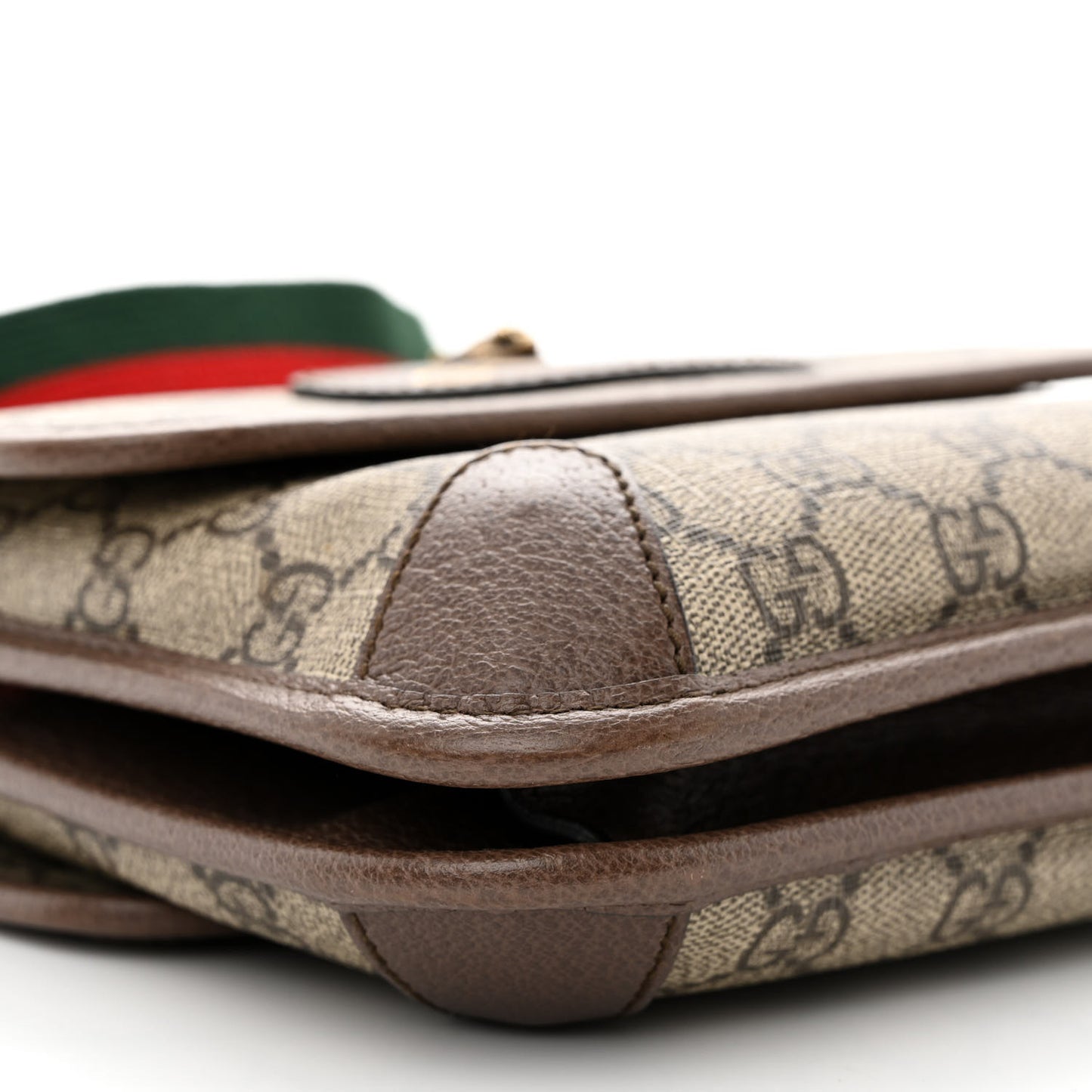 GG Supreme Monogram Web Small Neo Vintage Double Flap Messenger Bag Beige New Acero