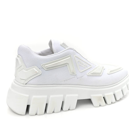 Prada Rubber Technical Knit Fabric Triangle Logo Evolution 55mm Sneakers 39 White 7 of 11